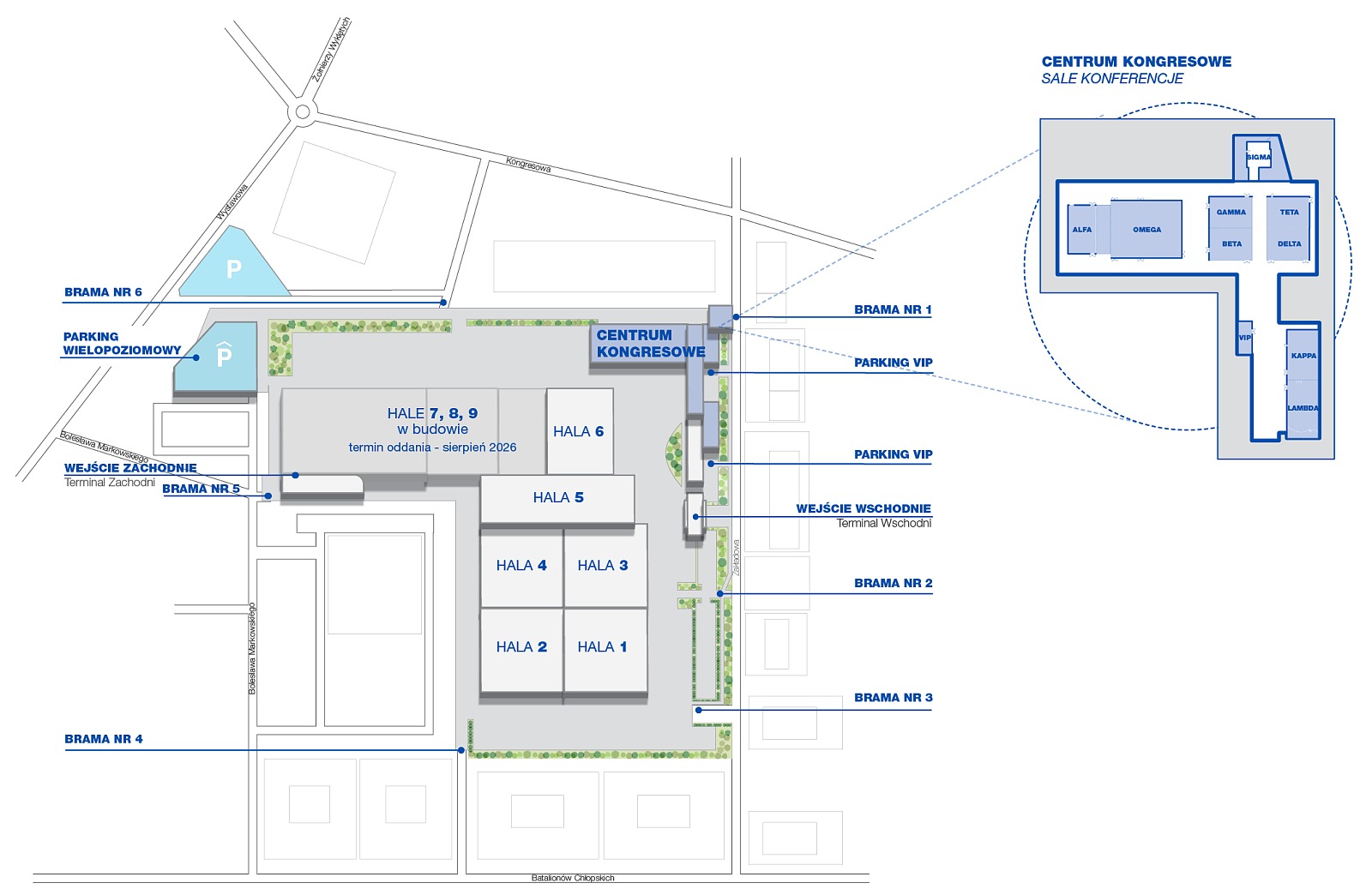 mapa Targi Kielce